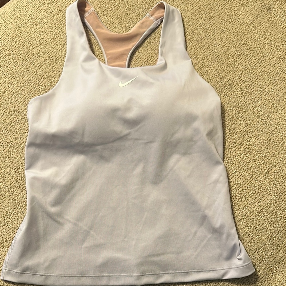 Nike dry fit tank with built sport bra